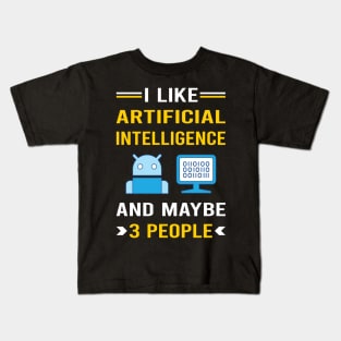 3 People Artificial Intelligence AI Kids T-Shirt